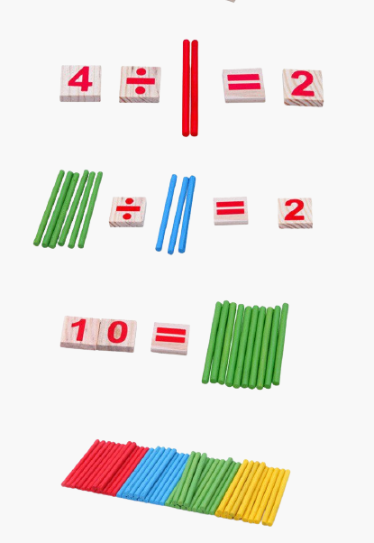 Caixinha de Matemática com 72 Peças - Brinquedo Educativo para Desenvolvimento Infantil