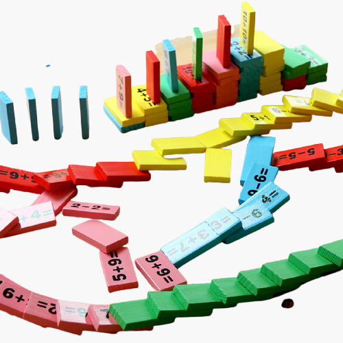 Dominó matemática com 110 peças