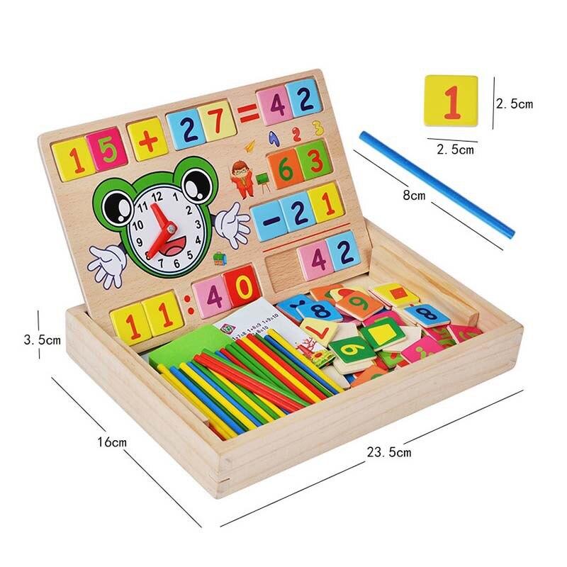 Caixa de Matemática com Múltiplas Funções - Brinquedo Educativo para Aprendizado e Desenvolvimento Infantil